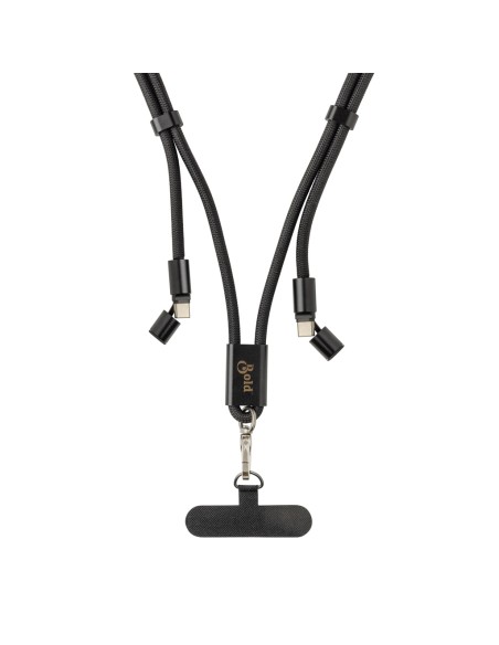 Cavo lanyard 60W regolabile LoopAmp in rPET RCS 160cm Cavo lanyard 60W regolabile LoopAmp in rPET RCS 160cm